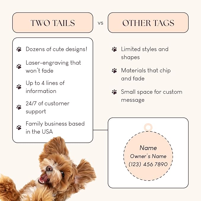 Personalized Dog Tags “Have Your People Call My People” Pet ID Tag - Laser Engraving, Customizable Dog Name Tag - Brass & Enamel