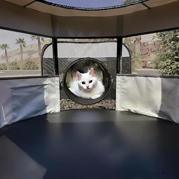 Animal Enclosure Playpen with Tunnel and Double Detachable Rooms - Extra Large and Extremely Sturdy