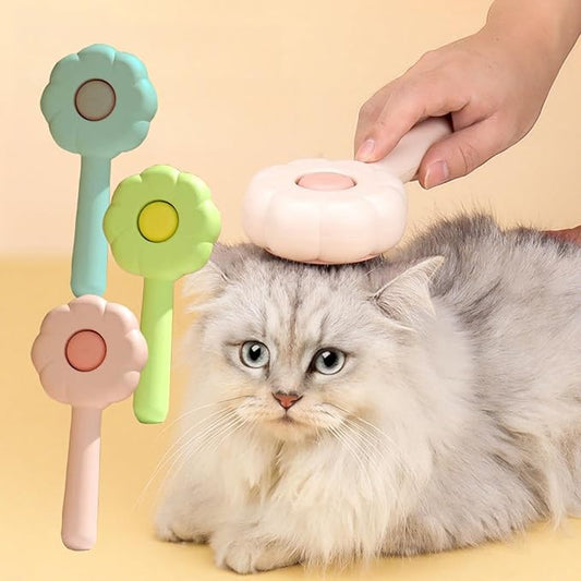 3PCS Cat Brush with Release Button,Dog Brush,Cat Brush Dog Brush for Shedding Grooming, Cat Brushes for Indoor Cats, Dog Grooming Brush Pet Brush for Semi-Short to Semi-Long Hair