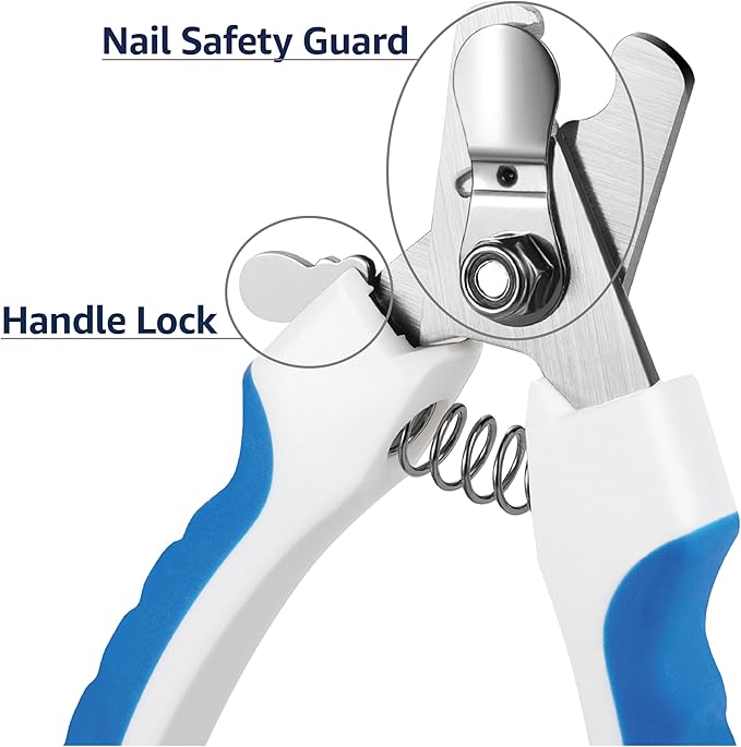 Azurro ClipperPro® Dog & Cat Pets Nail Clippers and Trimmers - Professional Pet Nail Clipper & Trimmers with Safety Guard to Avoid Over Cutting - Professional Grooming Tool for Pets