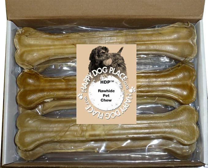 HDP Premium Pressed Rawhide Bones 12" Size:Pack of 1
