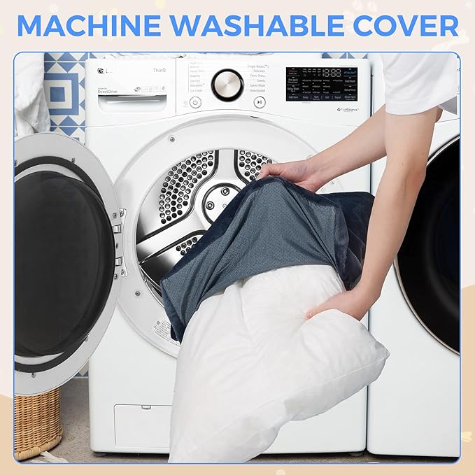 OhGeni Comfort Fluffy Dog Bed with Removable Washable Cover & Waterproof Lining, Light Chew & Scratch Resistant, Non-Slip Soft Crate Bed for Large, Medium, Small Size Dogs, 41in(Gray)