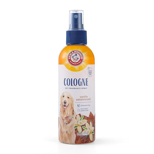 Arm & Hammer for Pets Cologne Pet Fragrance Spray for Dogs with Deodorizing Baking Soda, Vanilla Sandalwood Scented Dog Spray, 6 Ounces