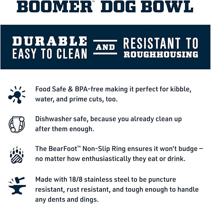 YETI Boomer 8, Stainless Steel, Non-Slip Dog Bowl, Holds 64 Ounces
