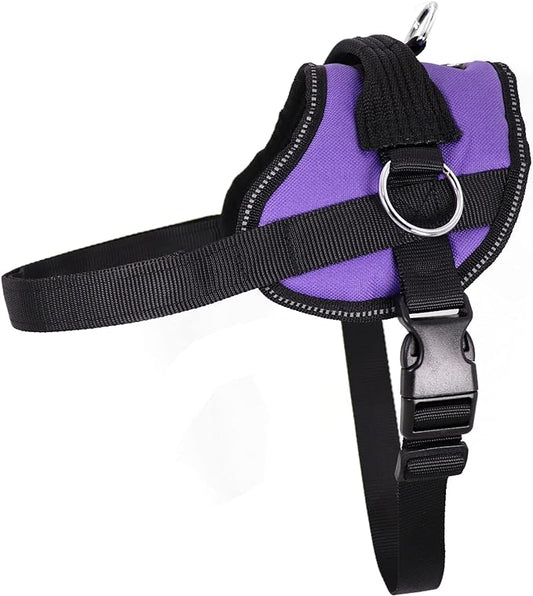Bark Appeal Purple No-Pull Dog Harness for Extra Small to Small Sized Pets – Adjustable, Reflective Vest with 3 Leash Clips for Added Control, Easy Walks & Training – Small