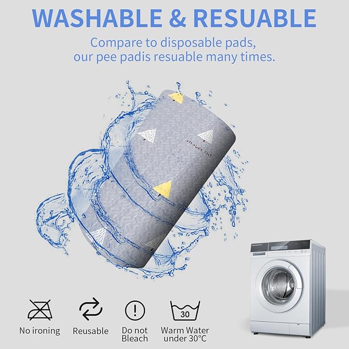 New Upgrade Dog Playpen Mat Crate Mat Puppy Pads,Leak-Proof Dog Crate Pad,Anti-Slip Bottom[PLAYPEN NOT Included !!!] Reusable Whelping Playpen Crate Reusable Washable Pet Mattress Pad Pet Training Pad