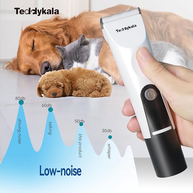 Dog Clippers Adopting Sheep Shears Standards,33 Tooth Blade Dog Shaver, 2200mAh Rechargeable Hair Clipper for Dog,Professional Pet Hair Clipper for Dogs Cats Animals (Gold)