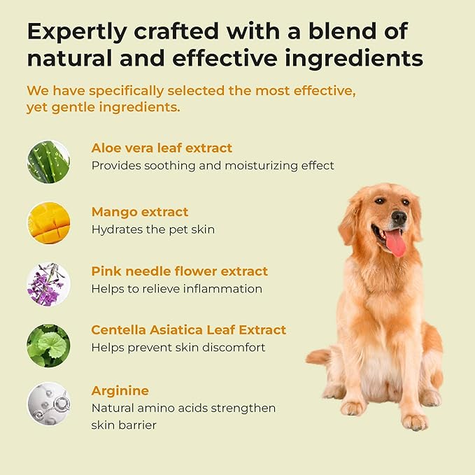 Nature Balance Pet Shampoo - Dog & Cat Moisturizing Shampoo with Aloe Vera Leaf, Mango Extract & Pink Needle Flower Extract - pH Neutral Pet Cleansing Shampoo for Healthy & Lustrous Coat
