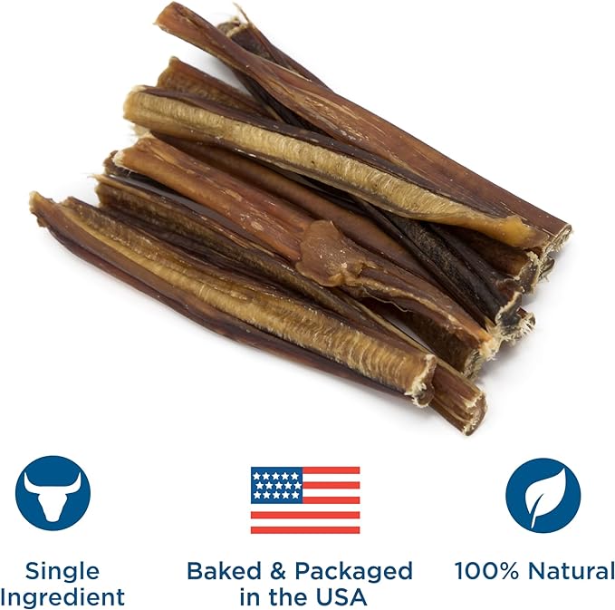 Best Bully Sticks 6 Inch All-Natural Thin Bully Sticks for Dogs - 6” Easily digestible, 100% Grass-Fed Beef, Grain and Rawhide Free | 24 Pack