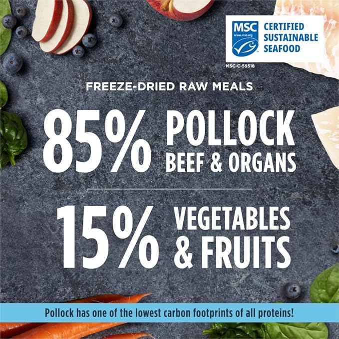 Instinct Freeze Dried Raw Meals Grain Free Dog Food, Dog Food Dry, Freeze Dried Dog Food, Raw Dog Food, Pollock Recipe, 9 oz