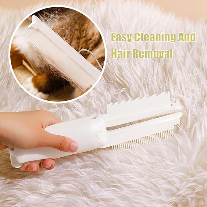 Collapsible Pet Hair Comb,3 In 1 Multifunctional Pet Grooming Brush Pet Hair Comb,Professional Grooming Tool For Long And Short Haired Dog,Cat And Other Pets,1Pieces.