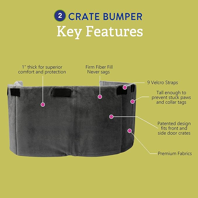 Pet Dreams 3 Piece Set includes Dog Crate Cover, Dog Crate Pad & Dog Crate Bumper, Crate Pads, Crate Covers & Crate Bumpers for Dog Cages, Dog Mat & Bedding are Washable Fits iCrate 24, 30, 36,42 inch