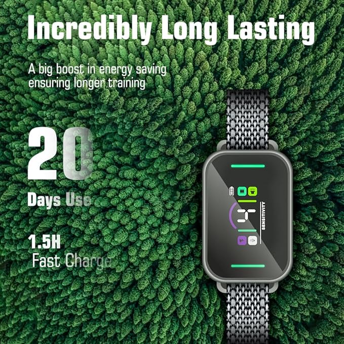 Dog Bark Collar, Rechargeable Anti-Barking Collars for Small, Medium and Large Dogs, Dog Training Collar with 8 Sensitivities, IP67 Waterproof Humane Over-Shock Protection(Black)