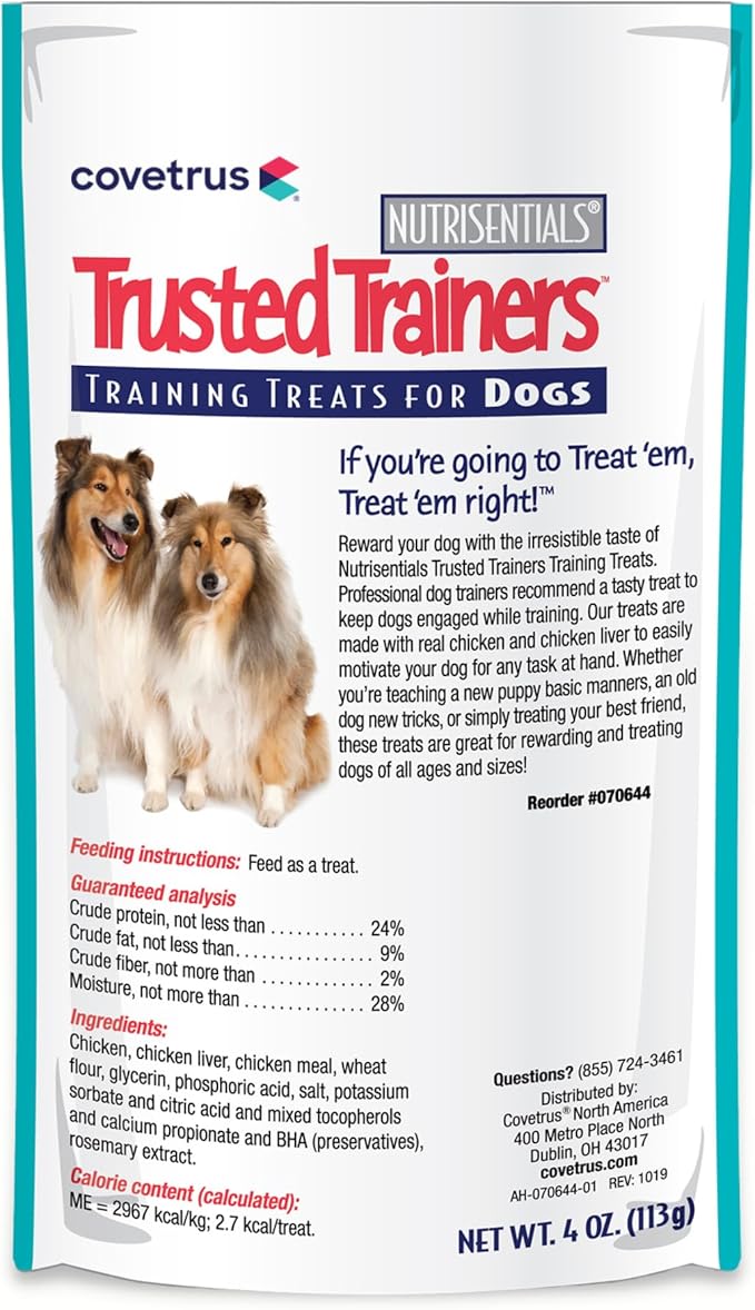 NutriSentials Trusted Trainers Training Treats for Dogs - Soft Dog Treats for Small, Medium & Large Dogs - Chicken Flavor - 10 Pack - 4 oz