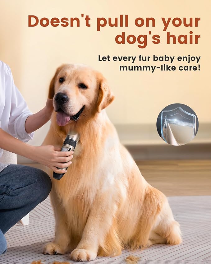 2 in 1 Dog Grooming Kit, Low Noise Rechargeable Dog Clippers for Grooming, Cordless Dog Grooming Clippers and Dog Paw Trimmer, Dog Shavers for Grooming Small Dogs Cats Animals