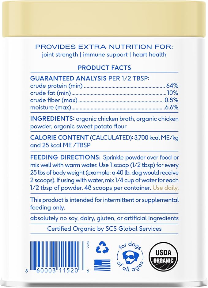 Native Pet Bone Broth for Dogs and Cats – Chicken Broth for Cats & Dogs - Dog Bone Broth Powder, Dog Food Topper for Picky Eaters - Dog Gravy Topper for Dry Food – Dog Broth & Cat Broth – 5.75 oz