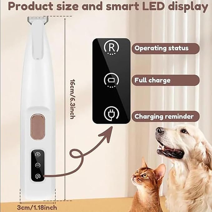 Petior Pet Paw Trimmer, Petior Paw Trimmer, Loom and Ledge Dog Trimmer, Petoir Paw Trimmer for Dogs, Pet MicroPrecision Trimmer, Electric Dog Trimmer for Paws Eyes Ears Face Rump (1Set)
