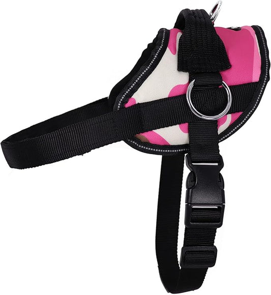 Bark Appeal Pink Camo No-Pull Dog Harness for Extra Small to Small Sized Pets – Adjustable, Reflective Vest with 3 Leash Clips for Added Control, Easy Walks & Training – Small