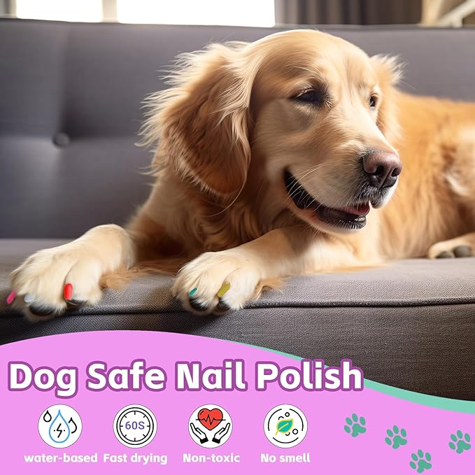 Dog Nail Polish, Dog Birthday Gift, 18 Colors Dog Nail Polish Pen Quick Dry, Safe for Dogs, Non-Toxic, Odorless, Easy to Apply with Brush Tip, Pet Nail Decoration, Gifts for Dog Lovers