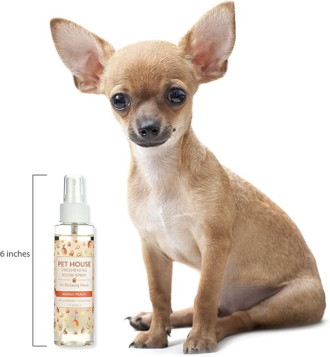 One Fur All Pet House Freshening Room Spray - Mango Peach - Concentrated Air Freshener - Non-Toxic & Pet-Friendly Air Freshener - Pet Odor Eliminator Room Spray