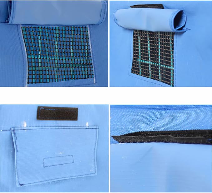 Dog Crate Cover Waterpoof Blue Pet Kennel Covers for Puppy Cat Indoor Outdoor Fit for 1 Door Wire Crate, 33.46x23.62x27.56 Inch