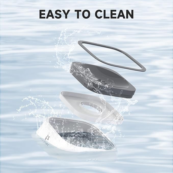 ELS PET Travel Bowl, No Spill, No Drip Slow Water Feeder / Dispenser for Dogs, Cats, 35oz/1L