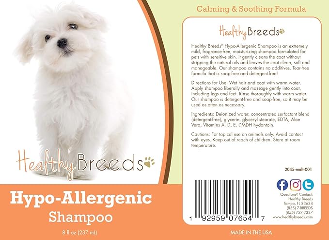 Healthy Breeds Maltese Hypo-Allergenic Shampoo 8 oz
