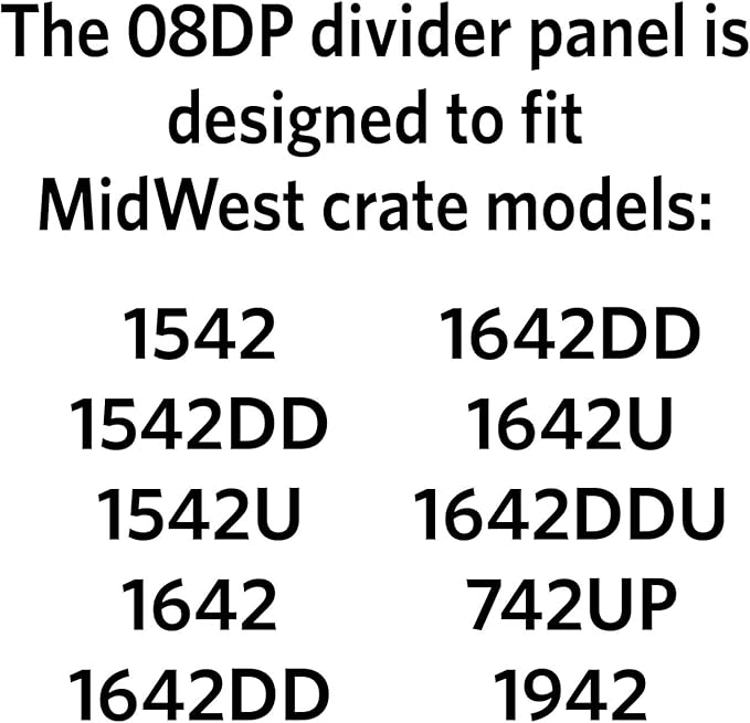 MidWest Homes for Pets Dog Crate Divider Panel for 42-inch Dog Crate; Fits Crate Models 1642, 1642DD, 1642U, 1642DDU, 742UP & Measures 27.96L x 17.76W x .63H Inches, Black