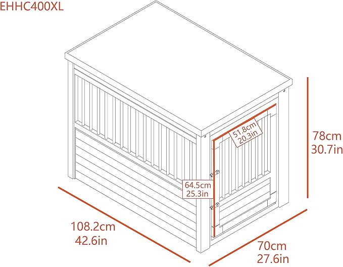 New Age Pet ECOFLEX Dog Crate End Table - Furniture-Style Pet Crate for Crate Trained Dogs - Stainless Steel Tubing & a Latched Closure - 10 Year Manufacturer's Warranty, X-Large, Black