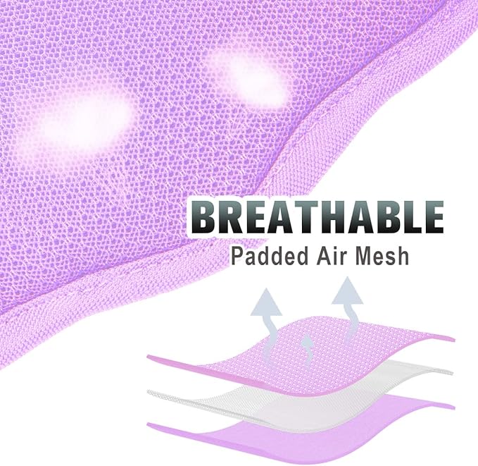 BARKBAY No Pull Dog Harness Large Reflective Dog Harness with Front Clip and Easy Control Handle for Walking Training Running with ID tag Pocket(Violet Purple,S)