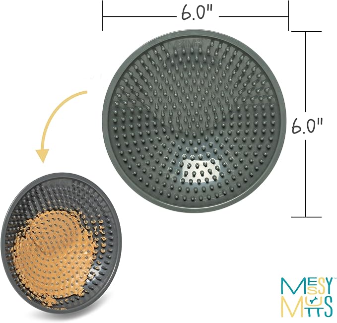 Messy Mutts Therapeutic Crate Lick Plate | 6" Lick Plate for Kennels | Easy Kennel Attachment for Crate-time Enrichment | Interactive Licking Plate