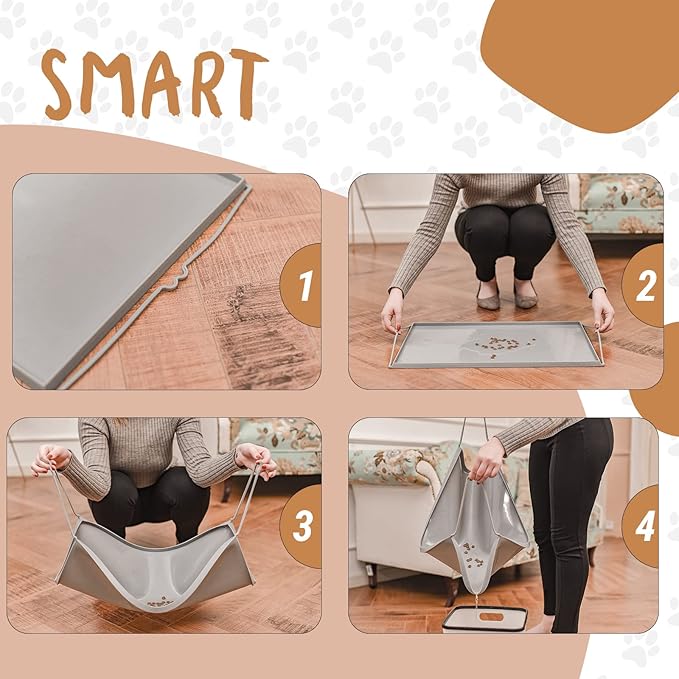 PEGGY11 Deep Stainless Steel Anti-Slip Dog Bowls with Silicone Mat - 2 Bowls + Mat, 3 Cups