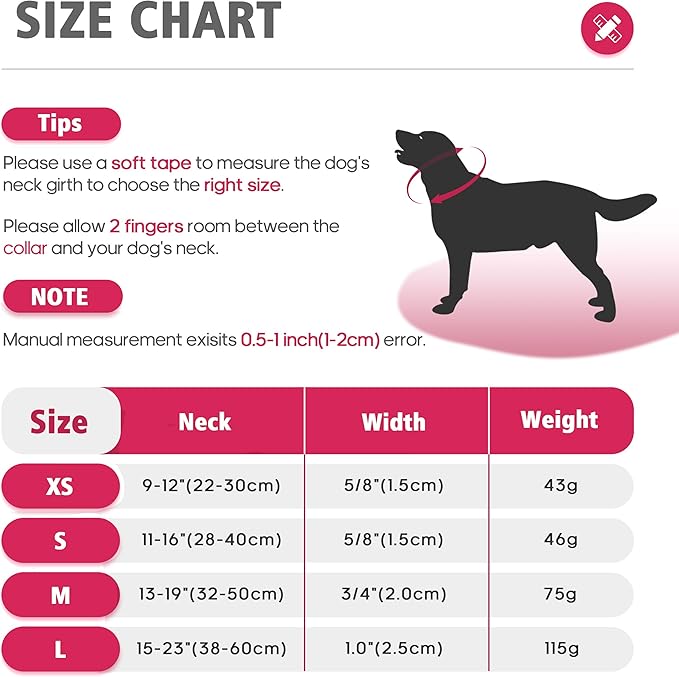 Dog Collar with Bow for Small Medium Large Dogs, Cute Bling Dog Bow Tie Collar with Metal Buckle, Soft & Durable for Small Dogs Walking (Dark Pink, S)