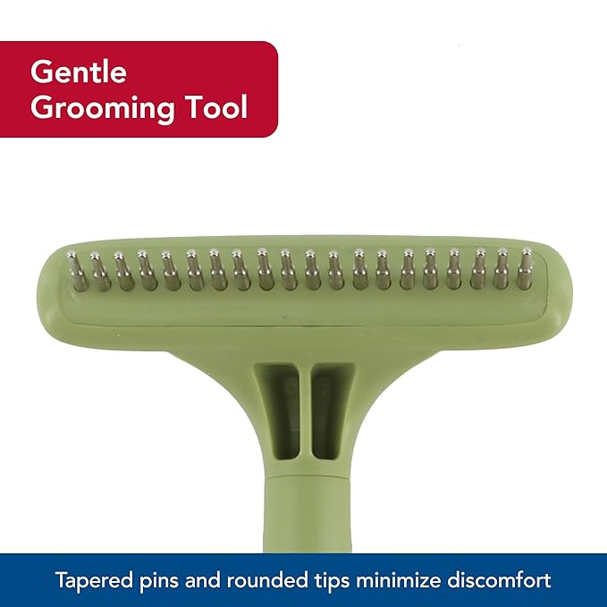 Coastal Pet Safari Dog Single Row Rotating Pins Undercoat Rake Dog Grooming Rake - Gentle Dematting Comb for Dogs - Effective Deshedding Comb - Pet Grooming Tools - Single Row