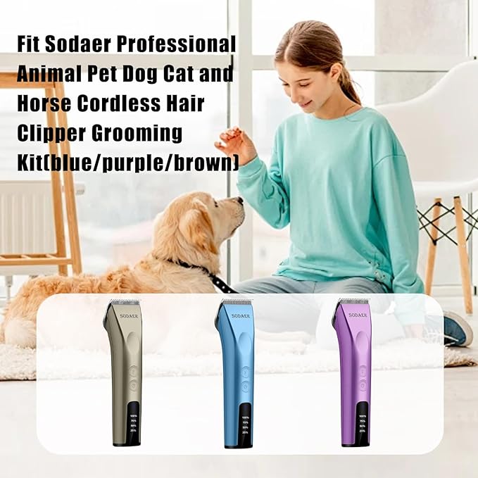 Adjustable Blades Compatible Professional Pet Dog Cordless Hair Clipper