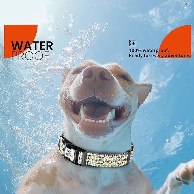 Reflective Dog Collars for Medium Dogs Soft Nylon Camo Green Sized M