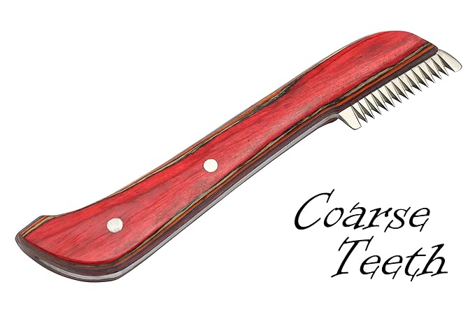 Brutul Bee Dog Grooming Coat Stripping Knife Stripper Trimmer Tool Wooded Handle Stripping Knives Set of 6 in Stainless Steel Non-Slip Tools for Grooming Dogs (Multi)