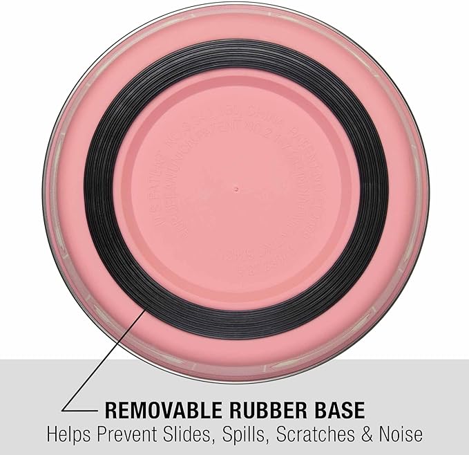 Loving Pets Bella Dog Bowls- Stainless Steel Dog & Cat Bowls - Spill Proof Dog Food Bowl, Cat Bowl, Puppy Essentials & Pet Supplies Great for Home & Travel (Small 10-20 lbs, Coastal Pink)