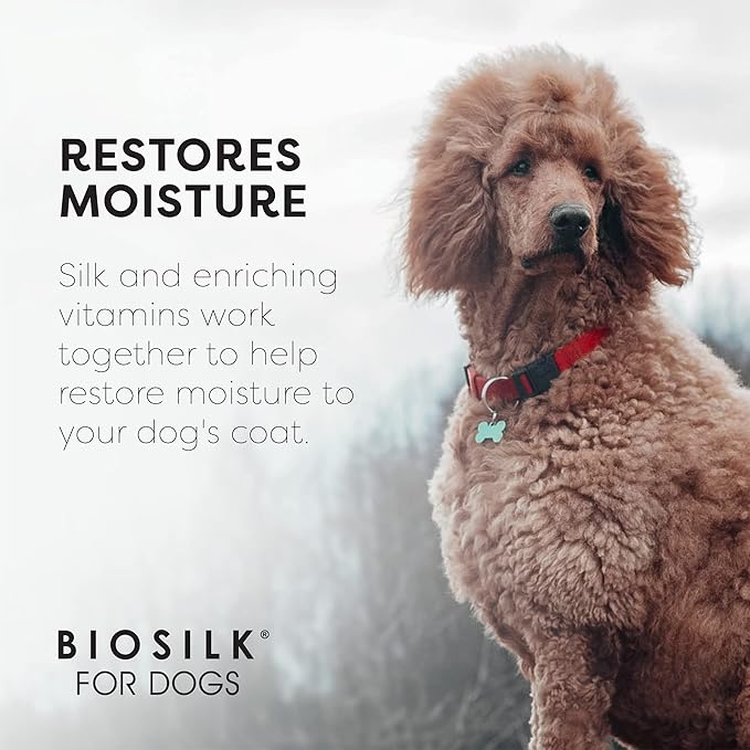 BioSilk for Dogs Silk Therapy Shampoo With Natural Coconut Oil | Sulfate and Paraben Free Natural Dog Shampoo, 12 Fl Oz - 6 Pack | Made in the USA