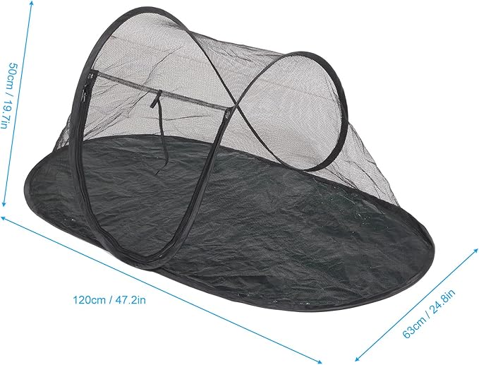Asixxsix Pet Playpen, Outdoor Foldable Portable Cat Tent Spacious Space Pet Enclosure Tent with Storage Bag for Cats Dogs in Deck, Patio, Camping, Travel, Breathable Mesh Designe
