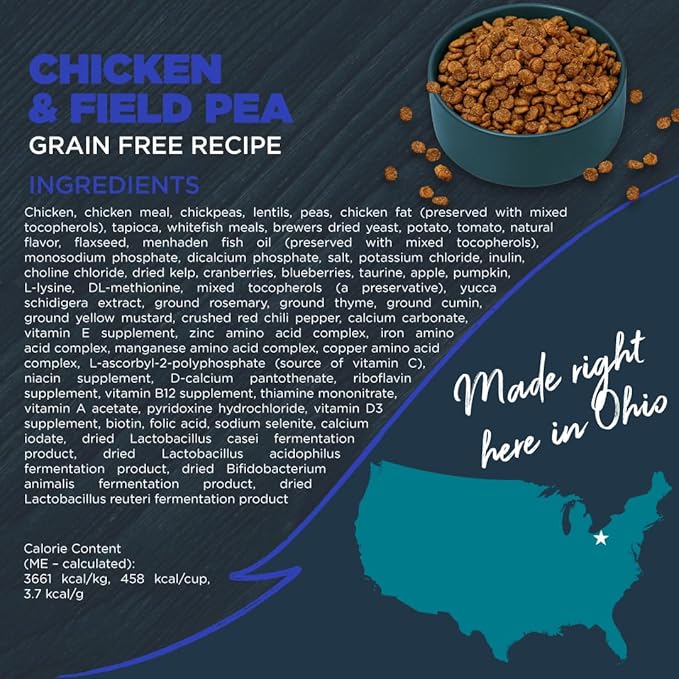 Blackwood Grain Free Dry Dog Food, Chicken & Field Pea Recipe, 10 Pound Bag for All Life Stages, Slow Cooked with Vitamins & Minerals for a Balanced Diet