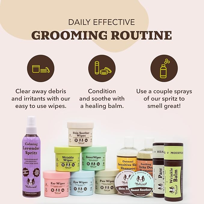 Natural Dog Company Skin Soother Wipes, 100 Count, Pet Wipes for Dogs, Hypoallergenic Formula, Dog Moisturizer for Dry Skin, Grooming Wipes for Dogs, Pet Itch Relief for Dogs