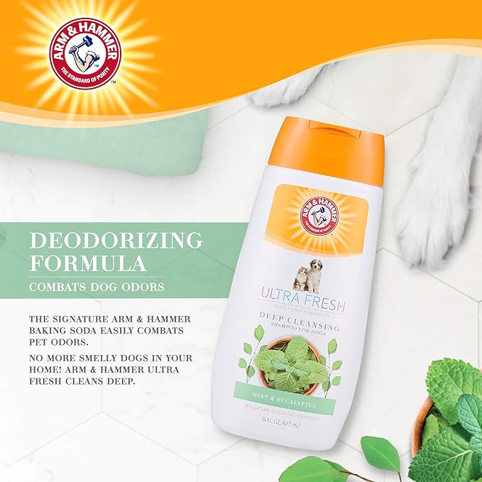 Arm & Hammer Ultra Fresh Shampoos, Conditioners, and Sprays for Dogs | Arm & Hammer Baking Soda Neutralizes Bad Odors for an Advanced Clean Deep Cleansing Shampoo