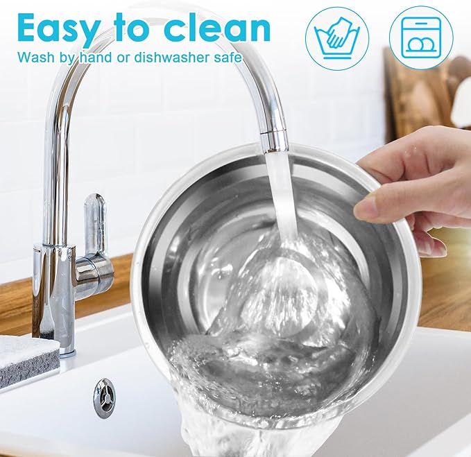 Dog Bowls Large Double Dog Water and Food Bowls Stainless Steel Bowls with Non-Slip Resin Station, Pet Feeder Bowls Food Dish for Small Medium Large Dogs Cats