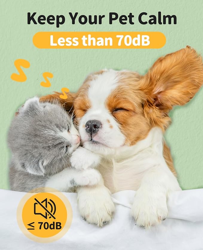 Low Noise Dog Paw Trimmer, Cordless Small Clippers for Grooming With Ceramic Blade, Waterproof Shaver for Cats, Eyes, Ears, Face, Rump