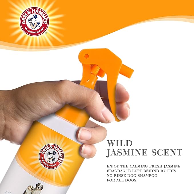 Arm & Hammer for Pets Ultra Fresh Waterless Bath Spray for Dogs in White Jasmine Scent | Waterless Dog Shampoo and Dog Deodorizing Spray, Dog Spray Deodorizer Perfume,10 Fl Oz