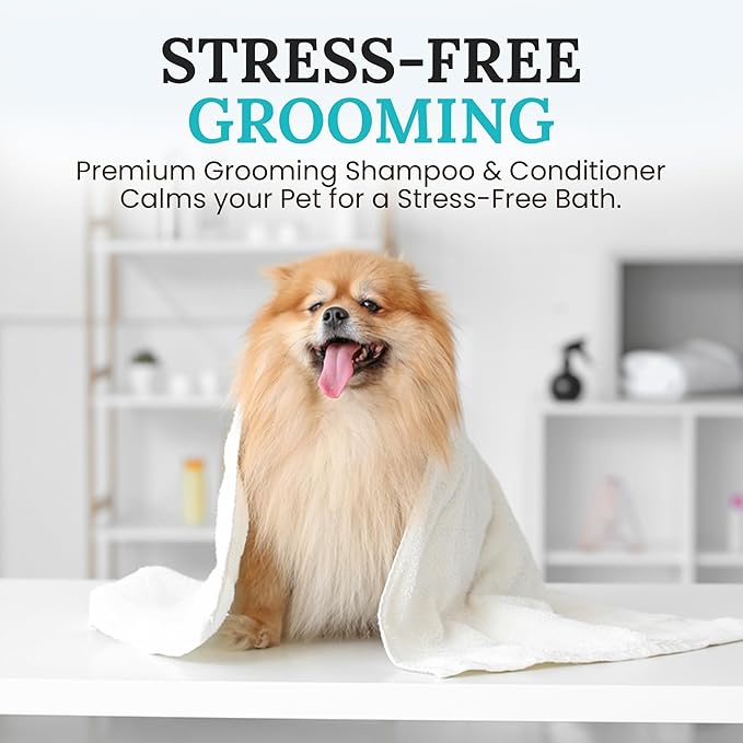 605Products Premium Dog Shampoo & Conditioner - Gentle Formula for Itchy & Sensitive Skin, Puppy Odor Eliminator, Natural Moisturizer (10oz)- Oatmeal