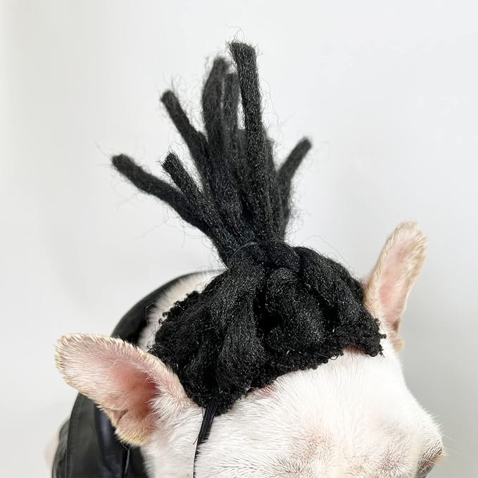 pet k9 Funny Dog Cosplay Wig, Headwear Apparel Toy,Pet Costumes, Cat Dress up for Halloween, Christmas, Parties, Festivals, Dog Wigs