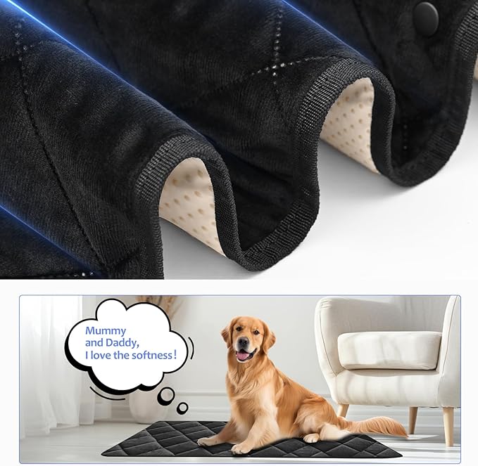 Back Seat Extender for Dogs Truck-with Soft Blanket, Truck Dog Seat Cover Back Seat Hard Bottom Holds 400lbs, Sturdy Pet Seat Covers for Trucks, Waterproof Backseat Dog Hammock for Truck