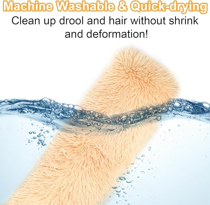 Mity rain Dog Pillow, Dog Calming Pillow for Anxiety Relive, Double Side Long Pillow for Large and Medium Dogs Joint Relief Sleeping Improve, Pet Calming Toy Yellow